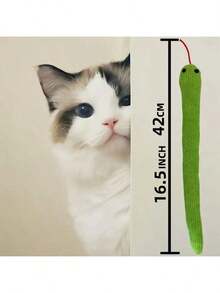 PETSIN 猫玩具蛇，2 件褶皱声音玩具柔软亚麻布，互动小猫运动踢玩具，适合室内猫 16.5 英寸（约 42 厘米）适合所有品种 - 彩色 - 查看 7