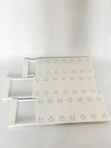 可扩展厨房储物架，多用途整理柜，多层单层橱柜隔断，水槽下搁架，可堆叠不锈钢管支架，适用于浴室储物，衣柜衣物整理，厨房用具，返校季 - 彩色 - 查看 8