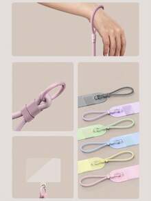 1pc Minimalist Adjustable Short Strap Buckle Lanyard, Phone Lanyard, Water Bottle Holder, Key Chain, Wrist Strap With Pad