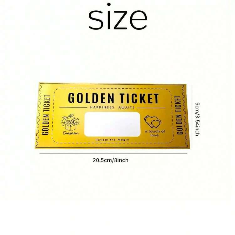 5张金色刮刮卡，附赠信封，刮开即可揭晓惊喜，可自行书写专属祝福，送给生日、女友、妻子或作为情人节贺卡。 - 金色 - 查看 6