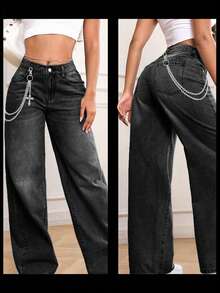 Unisex Pants Chain, Wallet Chain, Punk Gothic Style Accessory, Hip Hop Streetwear, Motorcycle Fashion, Multi-Layer Silver Pocket Chain - Silver - View 6