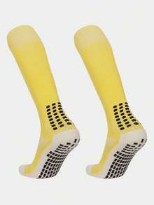 1双男童及膝足球袜，女童毛巾底防滑运动袜，适合10-18岁青少年，可用于足球训练、跑步、户外活动 - 彩色 - 查看 14