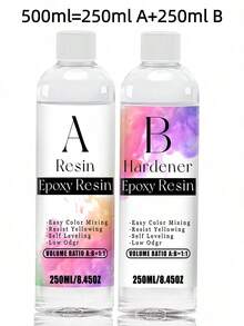 240ml-500ml Epoxy Resin Kit -Epoxy Resin Casting Kits - Crystal Clear Epoxy Resin Kit - Self-Leveling, High-Glossy, No Yellowing, No Bubbles Casting Resin Perfect For Crafts, Table Tops, DIY 1:1 Ratio - Epoxy Resin - View 10