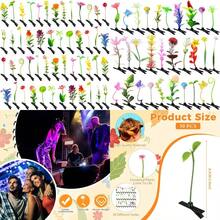 50PC MIXED Bean Sprout Hair Clips Pack Little Leaf Leaves Rave Plur Festival EDM Concert Flower Grass Cute Small Straight Hairpins Funny Costume Barrette Headwear Hair Accessories Party Headwear Pin - Mixed - 查看 1