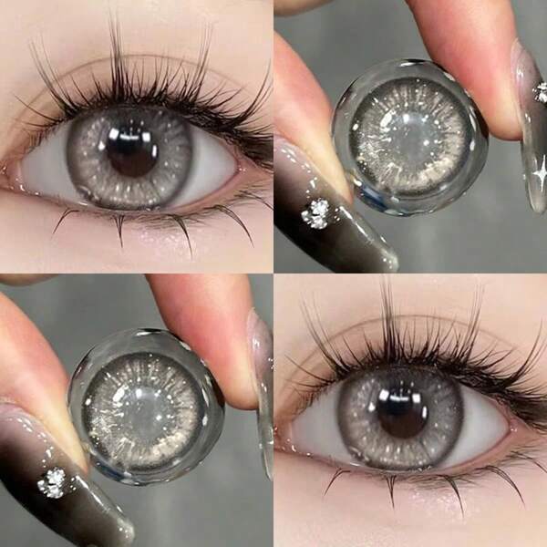 MILLCREEK Mill Creek A Pair Of Black, Gray And Brown Colored Soft Contact Lenses, Featuring A Large Diameter Of 14.5mm, Annual Replacement Type, Made Of High-Quality Hydrogel Material. They Are Comfortable, Natural Cosmetic Contact Lenses.