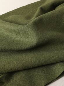 1 chiếc khăn choàng cashmere màu trơn dành cho nữ, kích thước 30*180cm, có tua rua, thoáng khí và mềm mại, phù hợp cho sử dụng hàng ngày, đi chơi và làm quà tặng, dùng được quanh năm, có thể phối cùng váy vào mùa thu/đông. - xanh quân đội - Xem 5