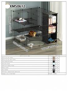 Indoor Cat Cage Home Cat Villa Cat House Rabbit Cage With Partial Storage Layer Small Dog Cage Dog Game Fence Cat Fence - Multicolor - View 11
