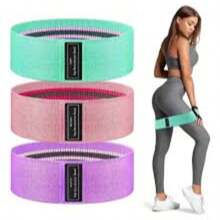 3 Bandas de Resistencia Ejercicio Cadera Piernas Glúteos, set de 3 bandas elásticas de resistencia para entrenamiento de cadera piernas y glúteos ideal para gimnasio y ejercicios en casa, diferentes niveles de resistencia para progresión y rehabilitación, material duradero y antideslizante, incluye guía de ejercicios, envío confiable - Multicolor - Ver 6