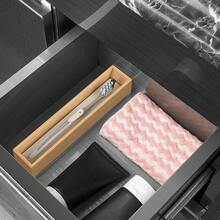 Linkidea Acrylic Toothbrush Holder With Drainage Hole, Bathroom Drawer Organizer With Drying Diatomite Stone, Compatible With Toothbrush - Burlywood - View 6