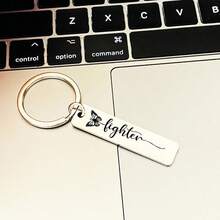 Llavero personalizado de acero inoxidable con grabado lindo, regalo inspirador para el Día de San Valentín, Navidad