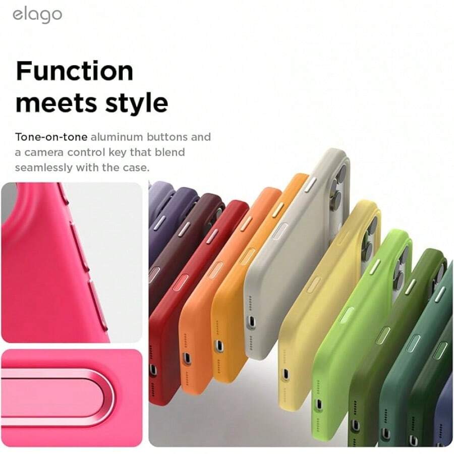 elago Funda Magnética de Silicona para iPhone 17 Pro MAX 6,9'' - Compatible con MagSafe, Silicona Líquida Premium, Funda Protectora, Antigolpes, Perfil Delgado (Azul Cielo) - Rosa brillante - Ver 1
