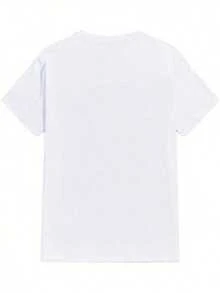 Camiseta casual para hombre, 100 % algodón, con un moderno estampado gráfico, perfecta para ir al gimnasio y un regalo ideal para cualquier entusiasta del fitness. Ligera y transpirable, de manga corta para el verano. - Blanco - Ver 2