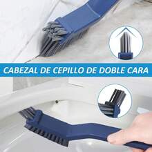 2 Cepillo de Limpieza para Grietas, Cepillo de Limpieza 3 En 1 con Clip y Raspador, Eliminar Las Manchas de Las Esquinas, Adecuado para Pisos de Baldosas, Puertas y Ventanas, Baño - 1 - Ver 8