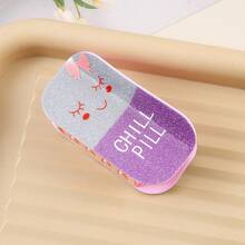 1pcs PVC Glitter Medical Series Cute Small Pill Subculture Capsule Hair Clip - Silver Purple - View 9