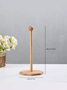 Soporte para toallas de papel de bambú, dispensador de toallas de papel de cocina, soporte para toallas de papel para encimera, soporte para rollos de toallas de papel de bambú, soporte para servilletas en el escritorio, estante para toallas de cocina, estante para pañuelos en la cocina, comedor, restaurante, soporte para envoltorio de plástico, artículos para la mesa, almacenamiento de cocina, organizador, soporte estándar para rollo para gabinete, soporte con base antideslizante - Multicolor - Ver 10