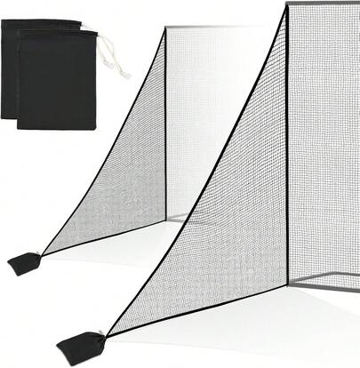Golf Hitting Nets Shank Net Attacent, 7 * 10/7 * 7FT Heavy Duty Side Net Barrier Net For Golf, Baseball, Hockey With Sandbag,23958126