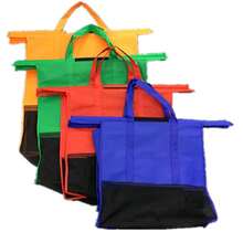 4PCS Foldable Shopping Cart Bags Set – Reusable Grocery Trolley Organizer (Multi-Color) - Nhiều màu - Xem 5