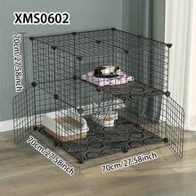 Indoor Cat Cage Home Cat Villa Cat House Rabbit Cage With Partial Storage Layer Small Dog Cage Dog Game Fence Cat Fence - Multicolor - View 4