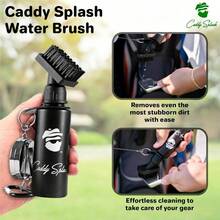 2Pack Club Scrub Golf Water Brush Retractable Brush With NylonBristles Head AntiLeak Reservoir Tube Squeeze Bottle For Easy Cleaning 7.5 Inches Holds 4 Ounces Of Water - Black - View 3