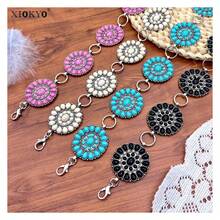 Turquoise Concho Belt Women Silver Western Waist Chain 53 Inch Boho Belt For Dresses Vintage Style - 多色669 - 查看 7