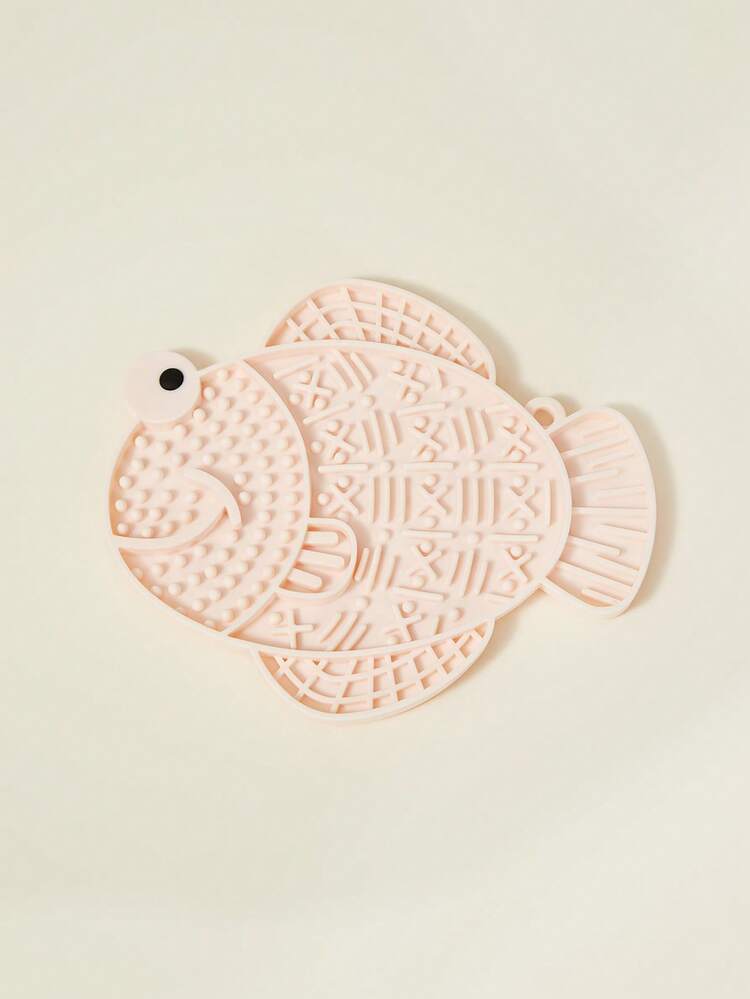 PETSIN 1 pièce Tapis d'alimentation lente en silicone, en forme de poisson/grenouille, anti-glouton, anti-renversement, avec ventouse, tapis à lécher mural pour chats et chiens - Multicolore - Voir 7