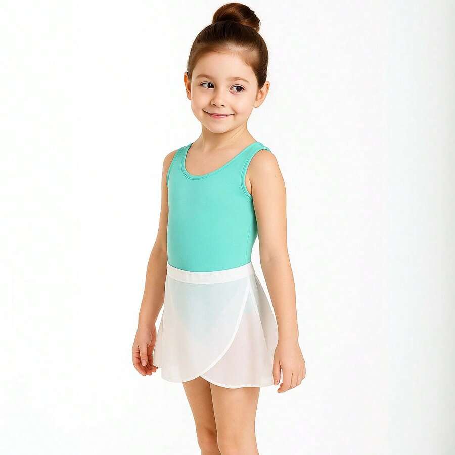 Girls' Leotard Tank Top Uniform Ballet Jazz Gymnastics Colorful 04 To 14 - 薄荷藍 - 查看 1