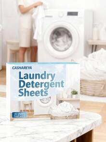 40 PIEZAS Hojas de lavandería ahorradores de espacio - Blanco, Fragancia duradera, Limpieza concentrada, Adecuado para limpieza comercial/Todo tipo de telas/Uso doméstico, Solución eficiente de lavandería Tabletas de limpieza de lavandería de múltiples efectos, Papel de burbujas de lavandería de múltiples efectos libre de líquido, Tabletas de lavandería portátiles concentradas, Eliminación potente de manchas, Adecuado para el hogar, dormitorio, viajes, escuela, hotel
