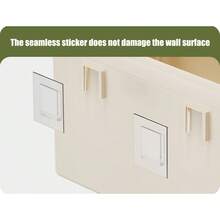 1 PC Foldable Desktop Storage Box, Office Workstation Hanging Storage Box, Kitchen Storage Rack, Wall-Mounted Non-Drilling Storage Box - Folding Desktop Storage Box Multi-color - View 7