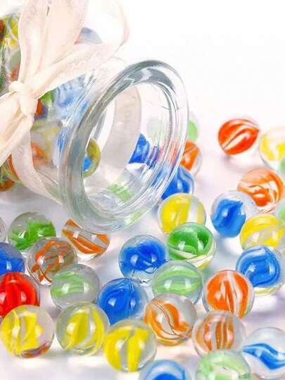 100 st. 14 mm glaskulor, glaspärlor, för glaskulspel, ljusa dekorativa kulor i flera färger för akvarier, vasfyllningar, kulspel och heminredning - perfekt för kreativa projekt och presenter