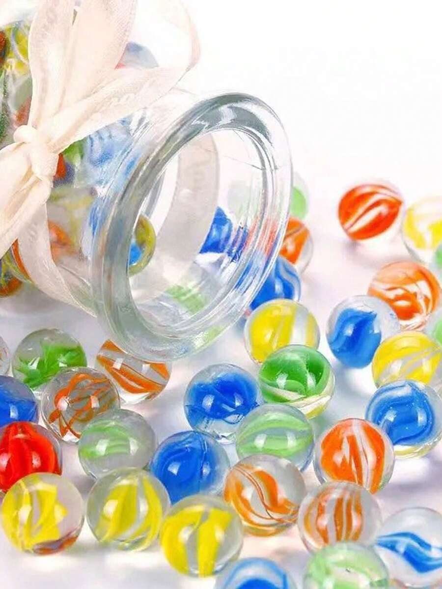 100 viên bi thủy tinh 14mm, hạt thủy tinh Yo-Yo cho máy chơi bi thủy tinh, bi trang trí sáng màu nhiều màu sắc cho bể cá, bình hoa, trò chơi bi và trang trí nhà cửa - Tuyệt vời cho các dự án sáng tạo và làm quà tặng - Nhiều màu - Xem 1