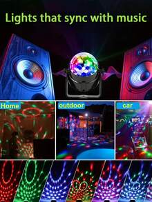 1 Pc RGB Disco Ball Light - 7 Lighting Modes, Perfect For Parties, Festivals, Birthdays & Gifts, USB Powered1pc Magic Ball Projection Light RGB Disco Ball Light, Bringing Parties To Life - 7 Mode Remote Control, The Perfect Ideal Party Atmosphere Light! Suitable For Family Room Dances, Birthday Parties, Bars, Karaoke, Weddings, Etc.! - 多色光 - 查看 9
