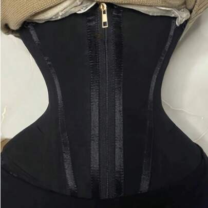 1pc Seamless Fitness Waist Trainer - Black Sports Waist Belt, Breathable Mesh Fabric, Minimalist Design, Suitable For Yoga, Running And Daily Workout, Ideal Active Lifestyle Gift, Body Shaping Corset