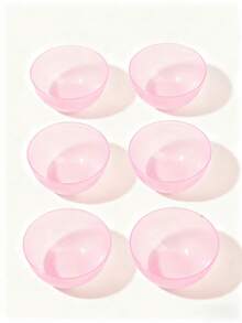 6/4/1-Piece Pink DIY Facial Mask Tool Set - Thickened Shatterproof Mask Bowl, Brush & Mixer For Hydrating Clay/Seaweed Mask | Home Bathroom Essential Facial Care Kit - Pink - View 5