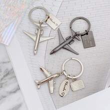 Customized Engraved Name Keychains, Personalized Airplane Keychains, Airplane Model Keychains, Aviation Gifts, Travel Keychains, Flight Keychains - Multicolor - View 2