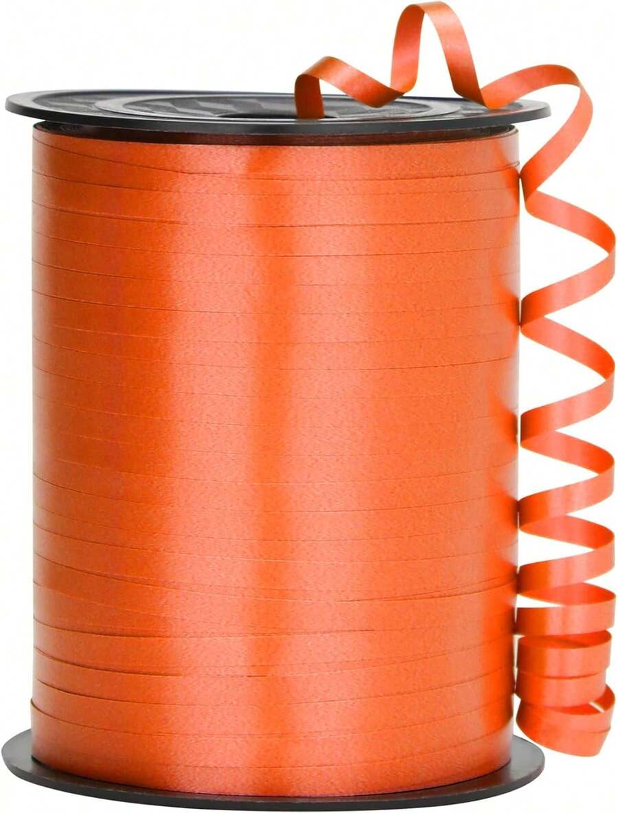 Orange Curling Ribbon - 500 Yard, 3/16" Gift Wrap Ribbon For Halloween, Christmas,23939381 - Coral Orange - View 1
