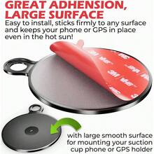 Dashboard Pad Mounting Disk Suction Cup Mount - Dashboard Sticky Pad Car Phone Holder - Ultra Sticky Adhesive Disc Cam, GPS, IOttie Car Mount - 75mm 2 - Pack - 3M 紅色 - 查看 2