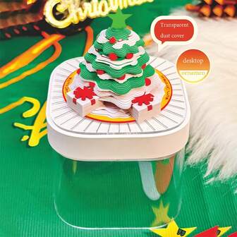 3D Panoramic Calendar Paper Carving Stress Relief Christmas Tree Memo Pad, Birthday Gift, Holiday Gift, Desktop Decor Model Home Decor Christmas Decorations Room Decor