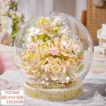 Bộ xếp hình trang trí bằng hoa nhài/hồng/tulip/dành dành/lan/anh đào/hướng dương được làm thủ công, chống bụi, chất lượng cao, thích hợp cho Ngày Valentine/Ngày của Mẹ/Giáng sinh/Sinh nhật/Lễ Tạ ơn. - Nhiều màu - Xem 17