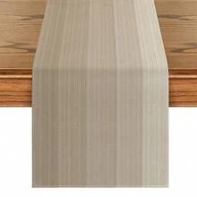 1pc Linen-Like Table Runner, Modern Living Room & Dining Table Mat, Washable, Suitable For Kitchen, Dining Table, Party, Wedding Decoration, Vintage Look, Applicable For Entryway, Family Gathering, Coffee Table, Living Room