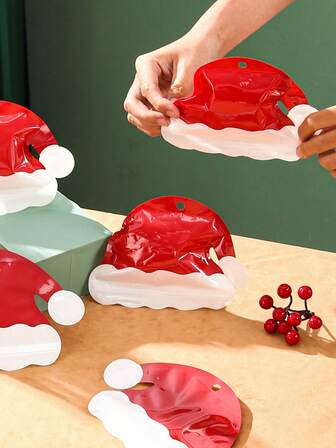 6pcs New Christmas Decoration Packaging Bags, Candy Self-Sealing Bags, Suitable For Outdoor, Party, Gifts, Birthday, Yard, Christmas