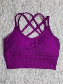 ANARRUGA Cropped Top For Gym Everyday - Rosa Roja - Ver 1