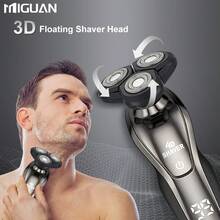 Rasoio elettrico da uomo con rifinitore laterale sostituibile, rifinitore di peli del naso, display digitale, ricarica USB, regalo per uomo, capacità batteria 600mAh