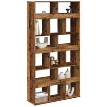 Room Divider Old Wood 100x33x187.5 Cm Engineered Wood - Brown - View 3