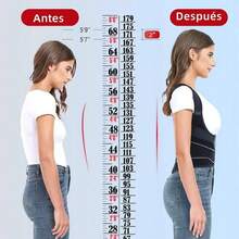 Corrector De Postura Para Hombres Y Mujeres, Faja Para Postura De Espalda, Soporte De Espalda Transpirable Ajustable, Correccin De Escoliosis Y Cifosis Negro, - Negro + G - Ver 4