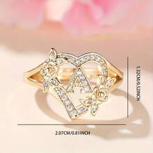 [Boho Adjustable] ANGOL Adjustable Cuff Ring For Women| Golden-Tone| Adjustable| Wedding And Party| Boho Style - G - View 4