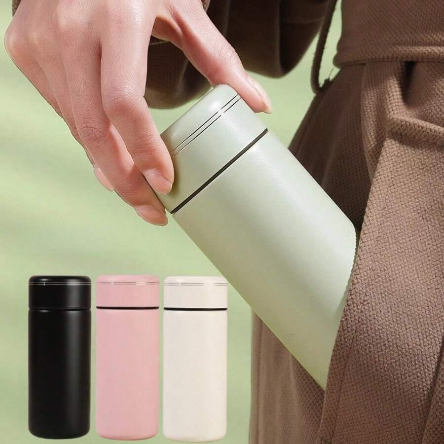 200ml New Mini Stainless Steel Insulated Cup, Student Portable Small Water Bottle, Pocket Cup, Simple Tea Infuser, Scratch-Resistant Matte Surface - Multicolor - View 1