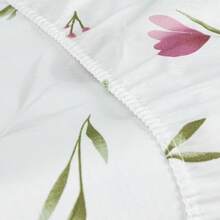 Premium Printed Fitted Sheet Set With Elastic + Pillowcases, 200 Thread Count, Single, Full, Queen And King Sizes, Hypoallergenic - Tulip Pink - View 4