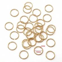 60pcs 4-10mm Stainless Steel Open Jump Rings, Gold Color, Suitable For DIY Jewelry Making, Necklaces, Bracelets, Small Business Supplies - Durable, Easy To Use, Versatile, Long-Lasting - Golden - View 12