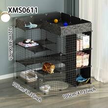 Indoor Cat Cage Home Cat Villa Cat House Rabbit Cage With Partial Storage Layer Small Dog Cage Dog Game Fence Cat Fence - Multicolor - View 10