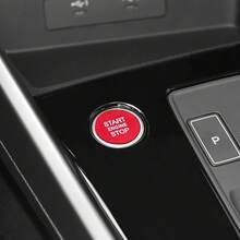 Car Engine Start Button Sticker Compatible With Audi A3 8Y S3 RS3 Sportback 2021-2025 For Alcantara Key Ignition Button Trim Interior Molding Accessories (Suede Red) - 絨面紅 - 查看 5